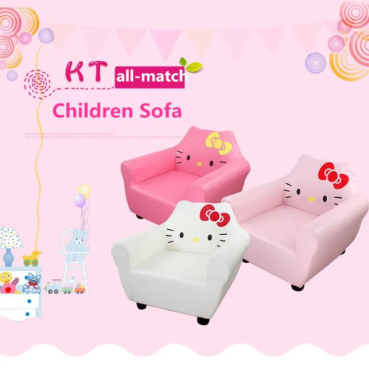 Hello Kitty Lovely Leather Children Sofa And Kids Stool Baby Furniture Hello Kitty Sofa Sets