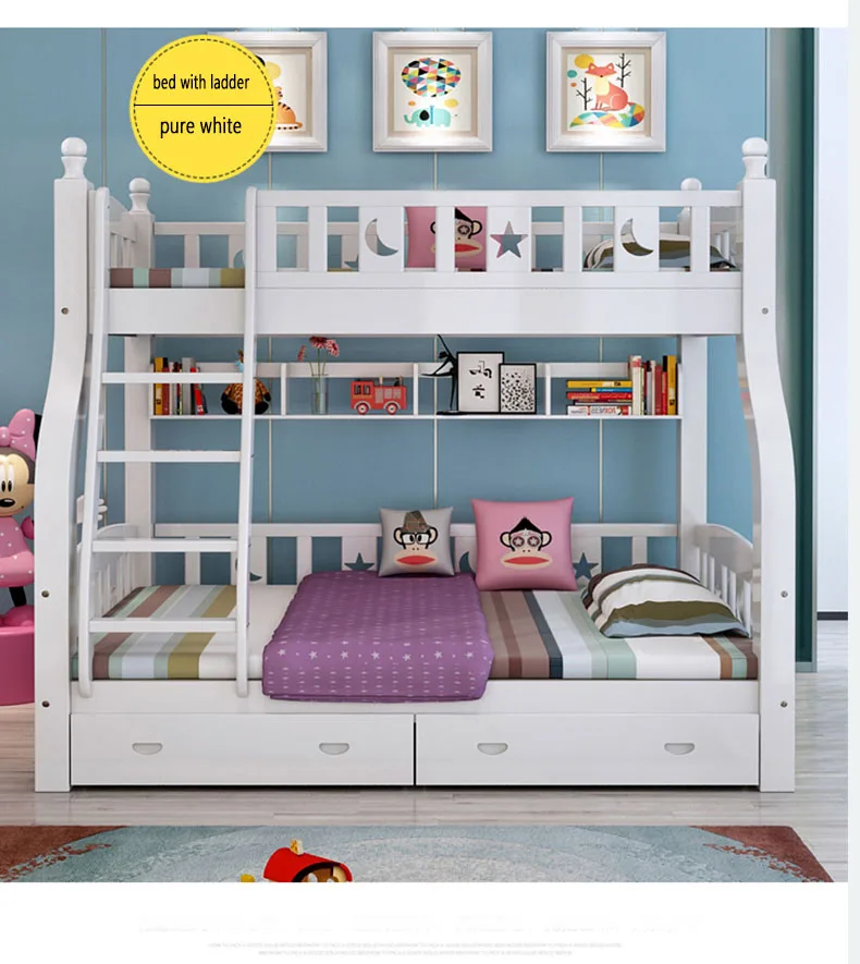 2019 Nuevo Diseño Litera Para Niños Cama Para Niña De Madera Maciza