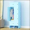 Easy to assemble pure blue door and panel PP plastic almirah with shoe rack -10+2 cube