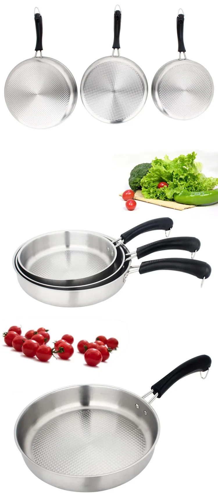 stainless steel induction pan set