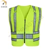 CSV-061 Zipper Closure reflective safety vest with pen pocket for workers warehousesmen delivery vehicle drivers parking service