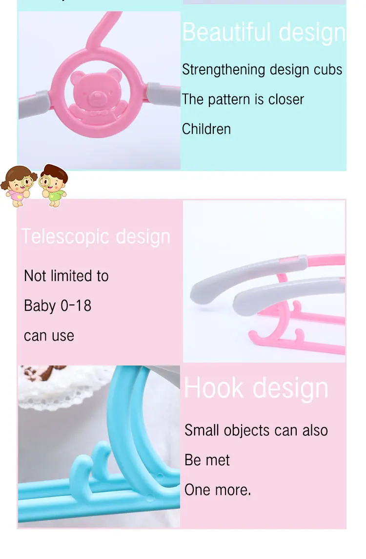 Factory Price Little Bear Kids Hangers For Clothes Child Baby Organizer