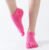 Custom women's and girls Sports five Toe Pilates Ankle Grip Non-Slip 5-Toe yoga Massage Gym Socks