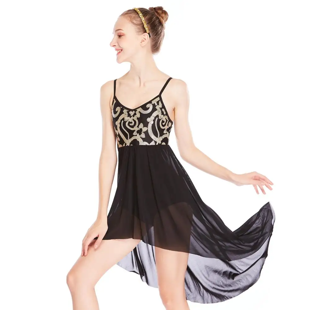 

MiDee Sequins Elegant Dance Costumes Modern Lyrical Fairy Long Skirt Ballet