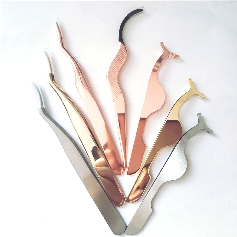 

Private Label Stainless Steel Rose Gold False Lashes Eyelash Applicator, Gold;rose gold;white;black;red;pink;purple;green;silver