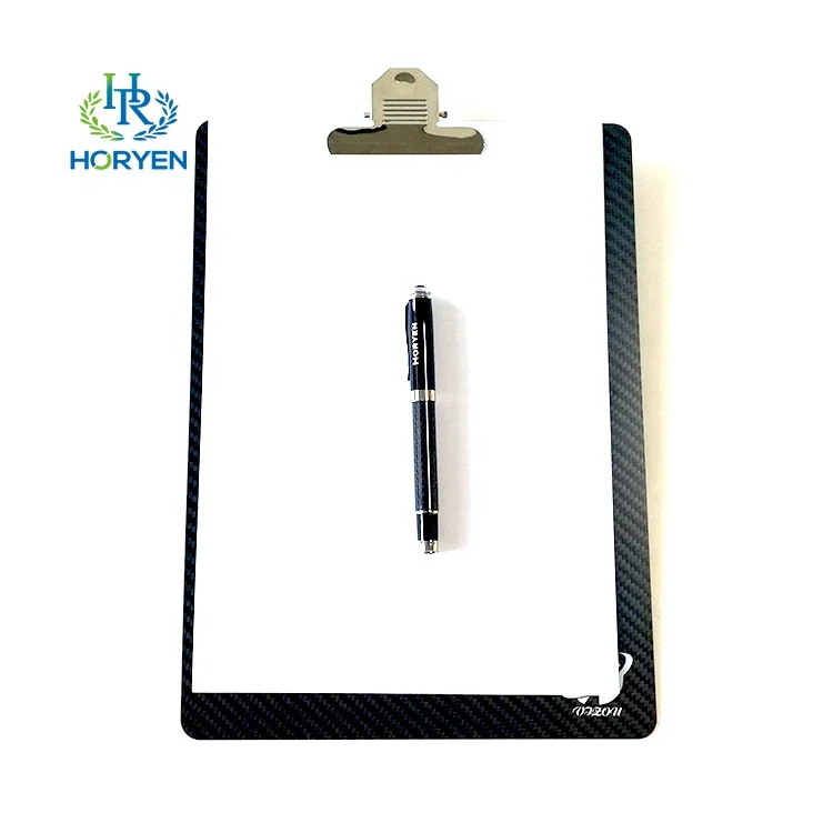 

Luxury and high quality carbon fiber A4 clipboard menu clip board
