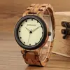 Elegance Wholesale Mens Wood Wristwatch Luxury OEM Real Wood Watches night visible watch for men