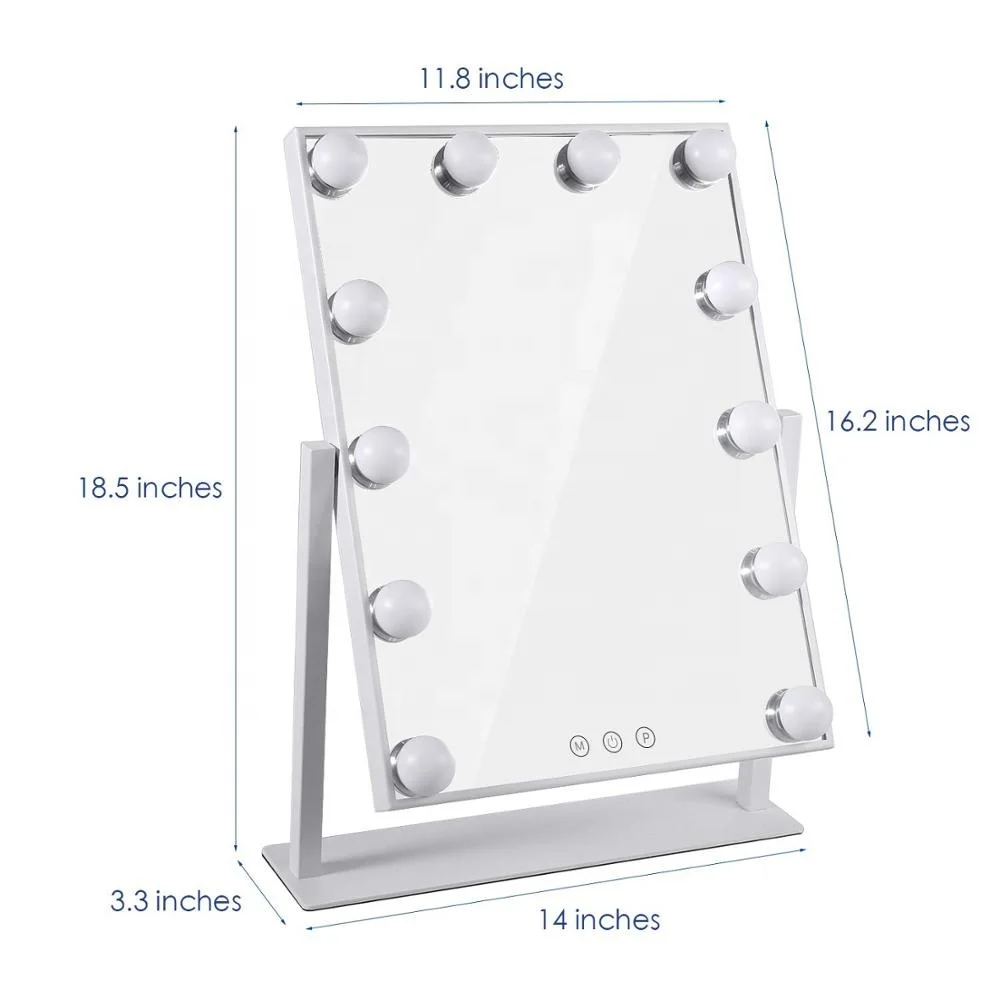 

Make up accessories girls makeup mirror hollywood mirror with light bulbs black, Black,white,silver,rose gold