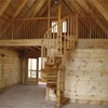 Indoor wood stairs steps circle stair wooden balust for stair