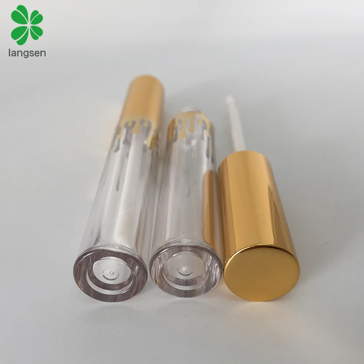 4ml plastic round clear lip gloss tube