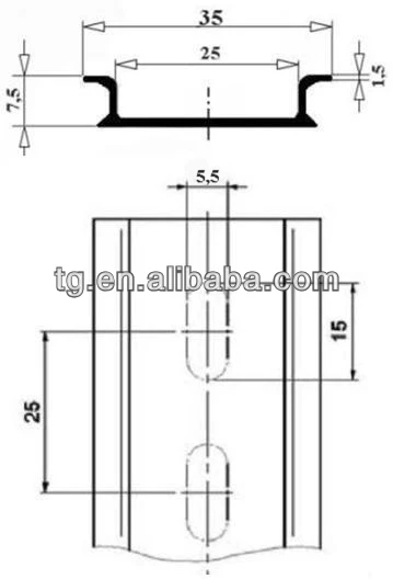 Cabinet Panel Aluminum Din rail