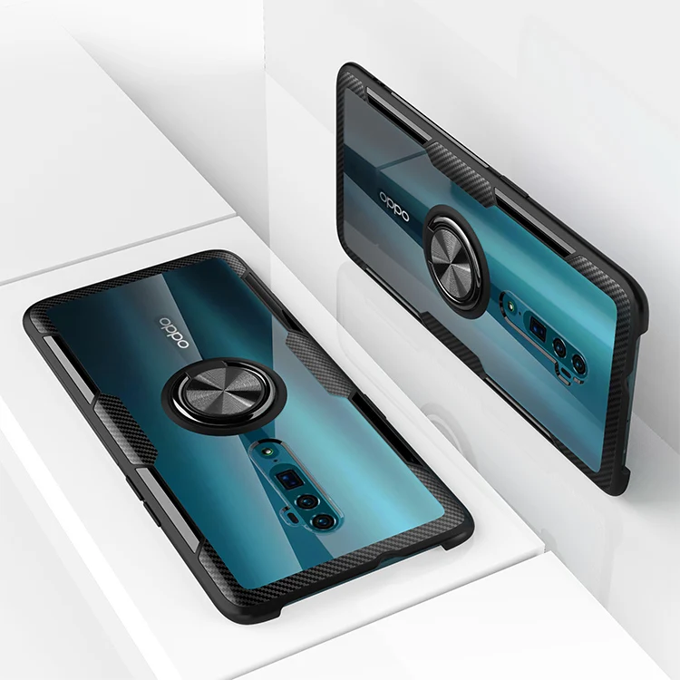 

High Quality Car Magnetic Magnet Phone Cover Transparent Case For Oppo Reno 10x zoom