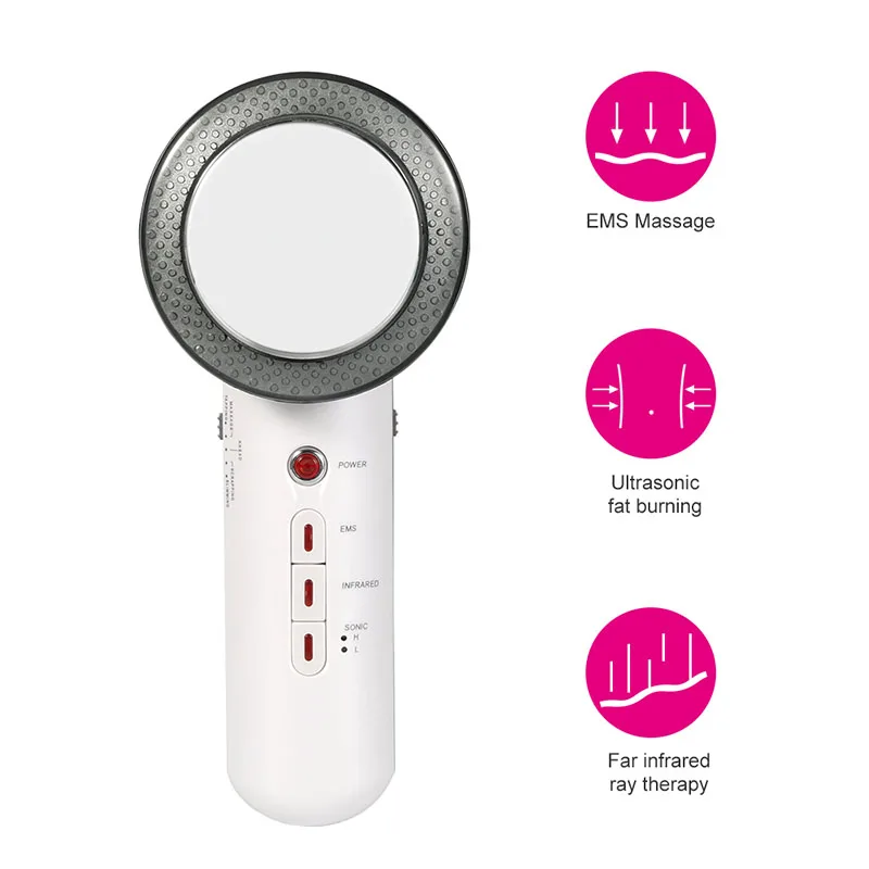 Ultrasonic 3 In 1 Massage Galvanic EMS Photon SPA Body Cellulite Skin Care Infrared Fat Removal Therapy Beauty Slimming Device
