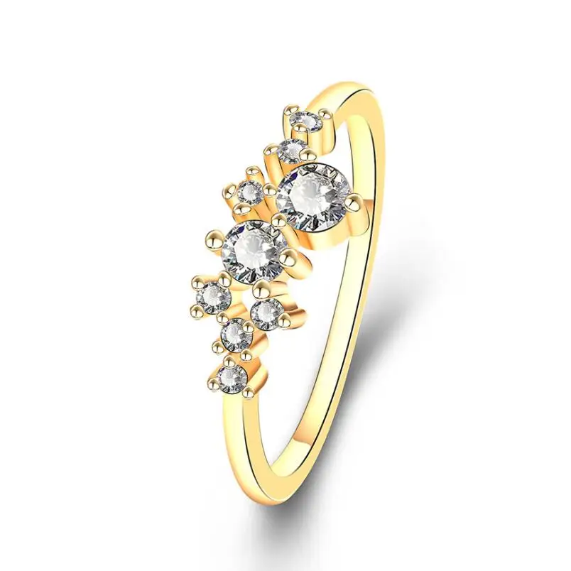 

Cross-border e-commerce for jewelry wholesale simple explosions inlaid zircon gold ring