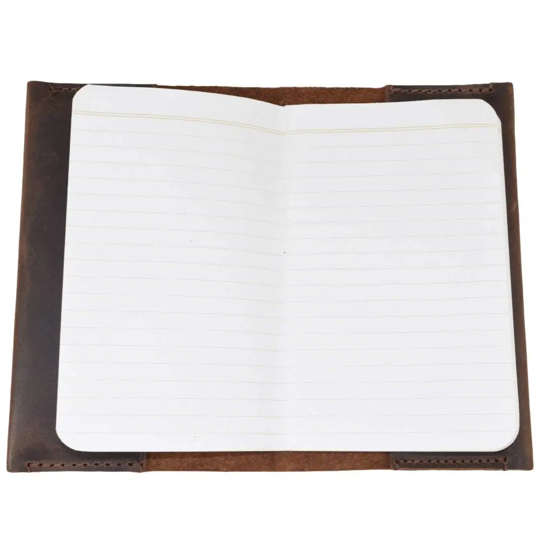 Pages | Pocket Size | Refillable | Qinlee Field Notes Cover Dotted Leather Journal Notebook