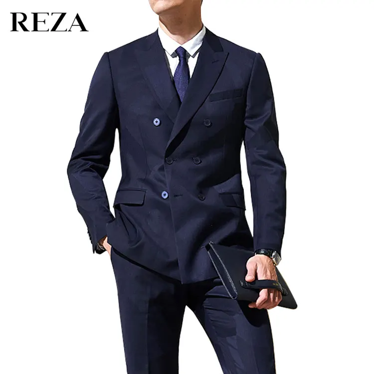 

Luxury Formal Navy Elegant Coat Pant Men Modern Suit, Navy or as your requires.