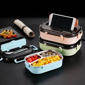 Image of Dropshipping Food Packaging Lunch Box Container Kids Bento Box Stainless Steel Containers Wholesale For School Picnic