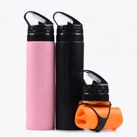 

FDA 550ML Collapsible Silicone Sports Water Bottles Squeeze Water Drinking Bottle for Running