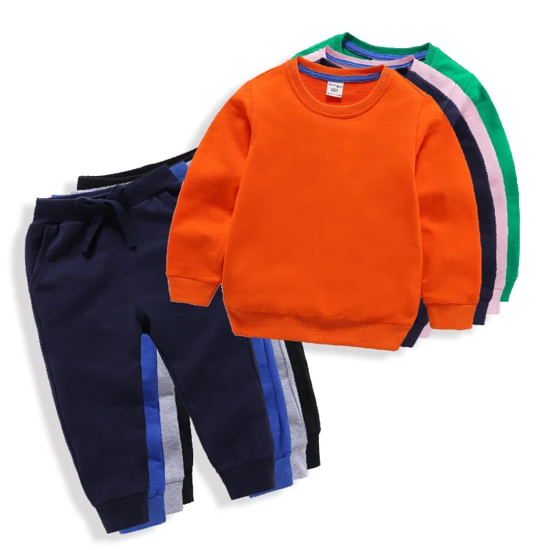 100% Cotton tops shirts and sweat pants boys clothes sets children's clothing sets