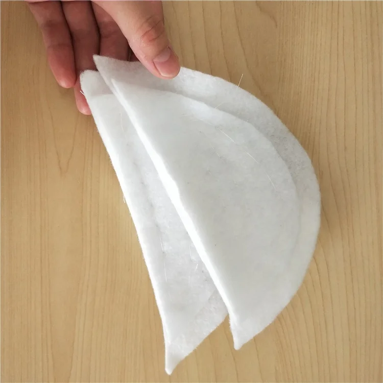 

nonwoven shoulder pad needle punch wadding custom size foam shoulder pad for suit accessary of garment, Black/white