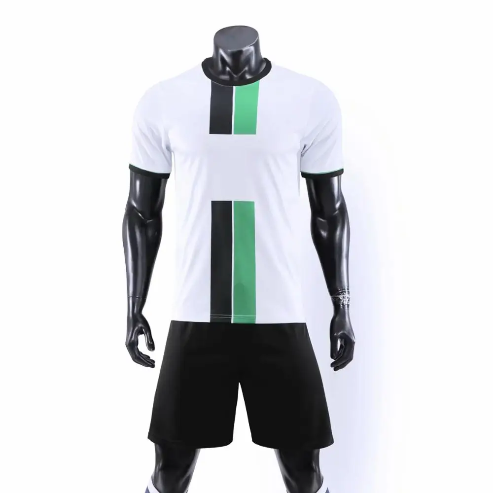 

High Quality Soccer Jerseys 100% Polyester Custom White Sport Kits, All colors are avaiable