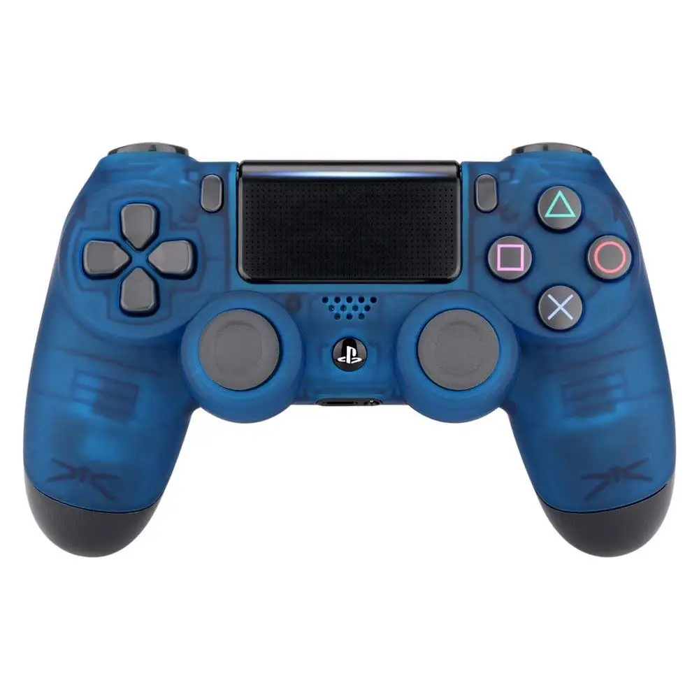 eXtremeRate Foggy Clear Faceplate Cover, Soft Touch Front Housing Shell Case, Comfortable Replacement Kit for PS4 Slim PS4 Pro JDM-040 JDM-050 JDM-055 Controller
