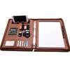 Offer A5 4 Hole Resume Papers Professional PU Leather Name Card Book Holder business notebook with card holder