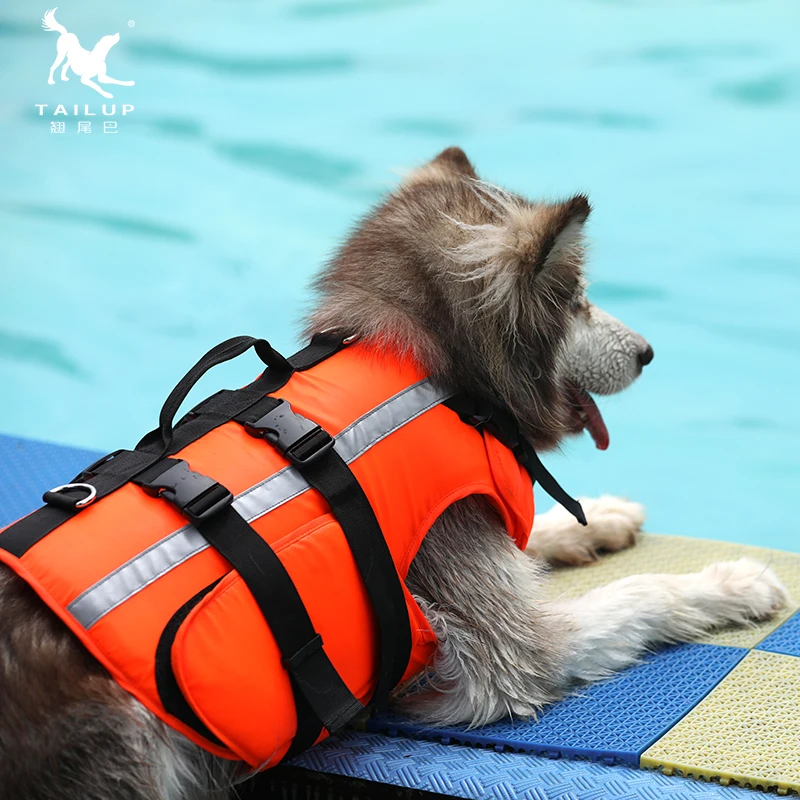 

TAILUP Ripstop Pet Floatation Life Vest for Small, Middleand Large Size Dogs, Orange