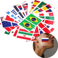 

Custom Football Games Country flag temporary tattoo sticker Face