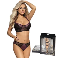

Oem custom women sexy mesh matching bra and panties