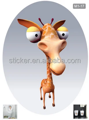 3d Kartun Jerapah Toilet Tutup Sticker Untuk Toilet Dekorasi Buy Anak Kartun Stiker Statis Stiker Untuk Akupresur Product On Alibaba Com