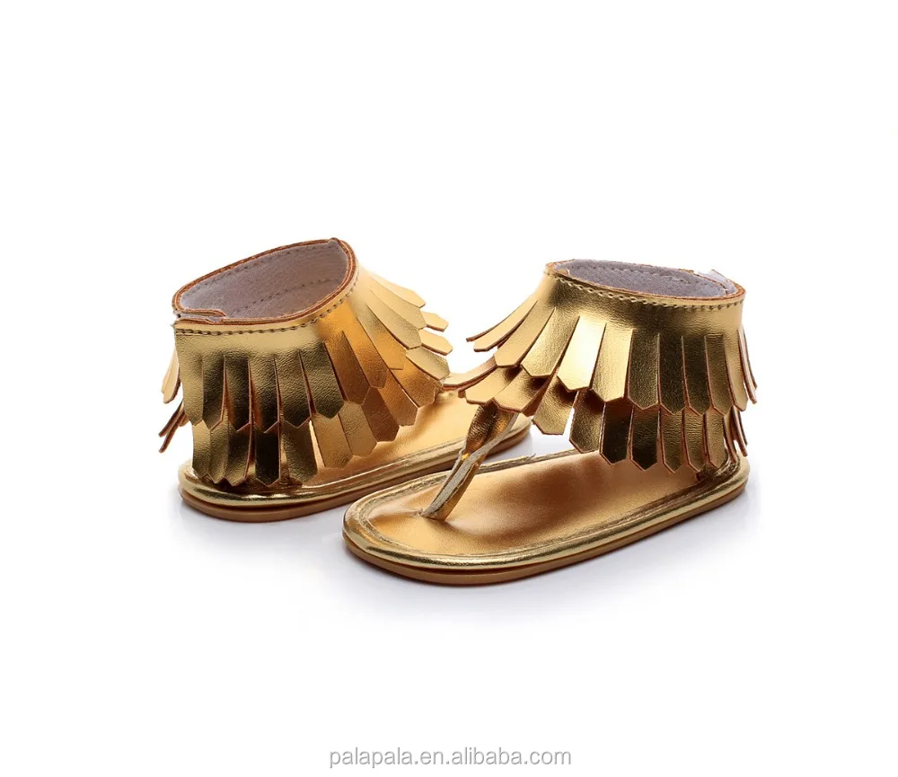 
50 colors Summer Baby Leather flip flop Rubber Sole Baby Girls Sandals 