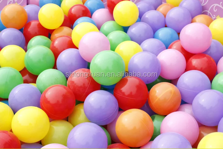 E Support 1000PCS Colorful Plastic Ball Pit Balls Baby Kids Tent Swim Toys Ball Pool Ball Ocean Ball 