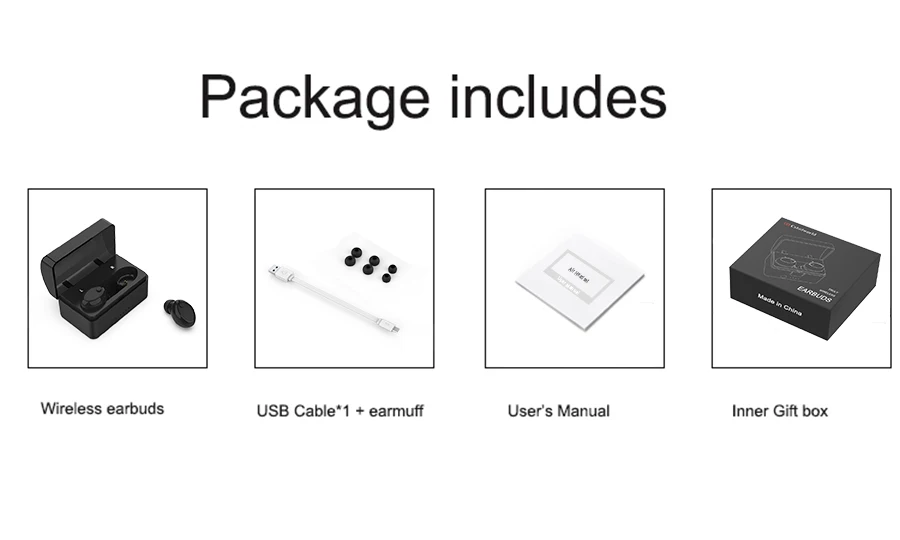 Hot New Products in-ear wireless earbuds long distance bluetooth 5.0 earphone with charging case - ANKUX.COM