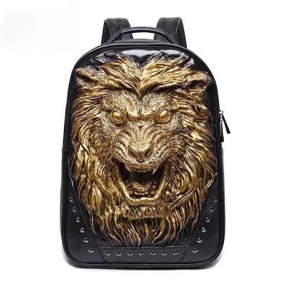 

Wholesale Tas Ransel Kulit 3d Lion Head Backpack Cool Custom Leather Backpack Man