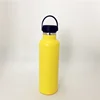 Products Supply Stainless Steel Sport Bottle With Handle Lid Yellow 750ml Hot Thermos Flask