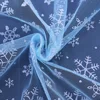 blue mesh fabric print snowflakes popular Frozen Elsa new pattern dress fabric