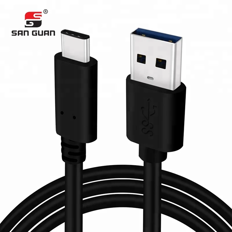 

PVC Plastic Check-R Safety USB C Type To USB 3.0 Cable USB A to C 2M, Black/white or customized
