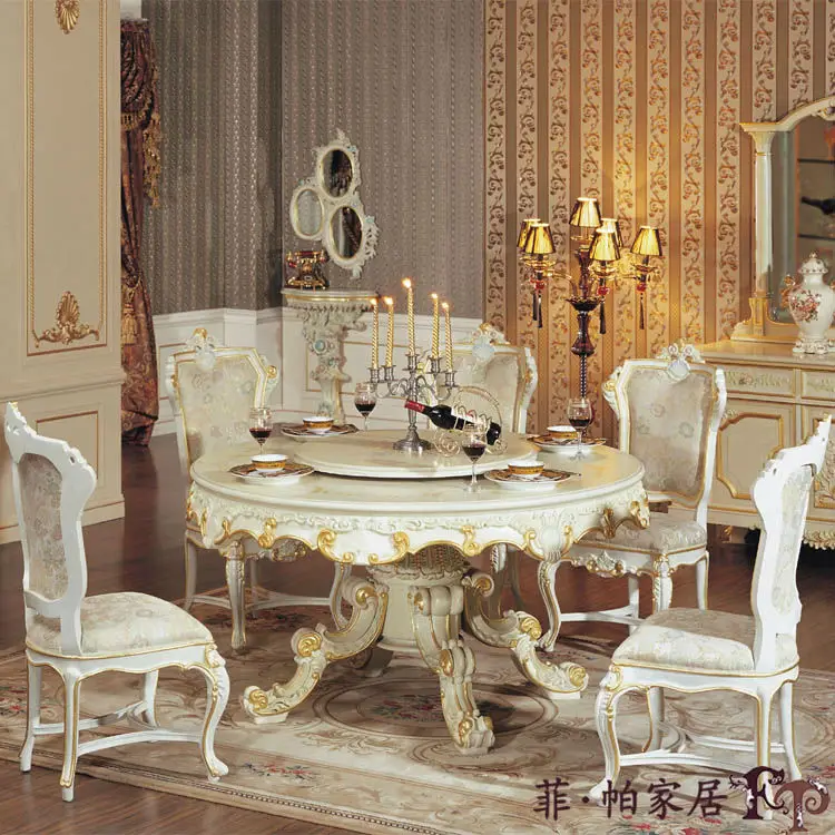 Estilo italiano muebles de comedor mesa de comedor redonda de ...
