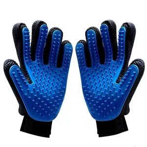 Image of 2 in 1 Pet Grooming Glove for Cats Brush Comb Cat Hackle Pet Deshedding Brush Glove for Animal Pet Hair Gloves for Grooming