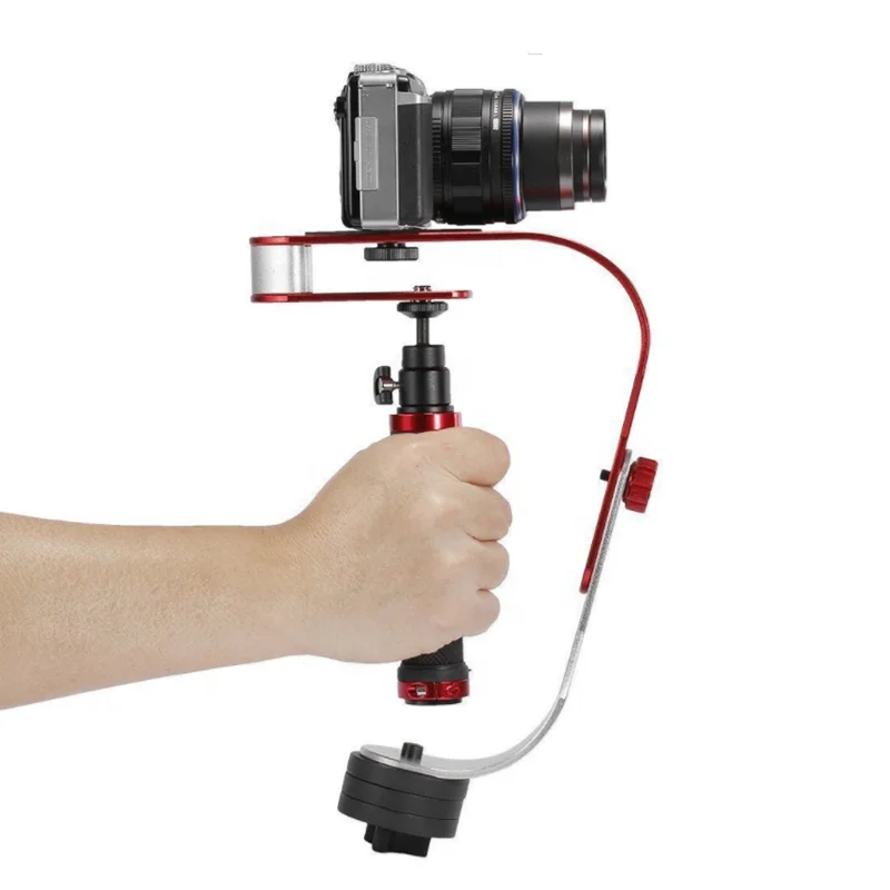 

Camera Accessories Professional Arch Handheld Stabilizer Digital Video Steadicam for DSLR ILDC DV Camcorder Action Camera Phone, Black, red