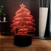 2019 New Year Creative Christmas Tree Holiday Home Deco Novel LED Atmosphere 3 Color Change Switch LED Table Lamp Friends Gift