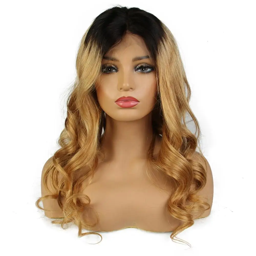 20 inch ombre blonde body wave cheap brazilian human hair 360 lace wig