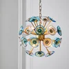 Luxury Coloured Glass Circular Chandelier Nordic Color Glass Pendant lamp Dinner room modern pendant kitchen pendant lighting