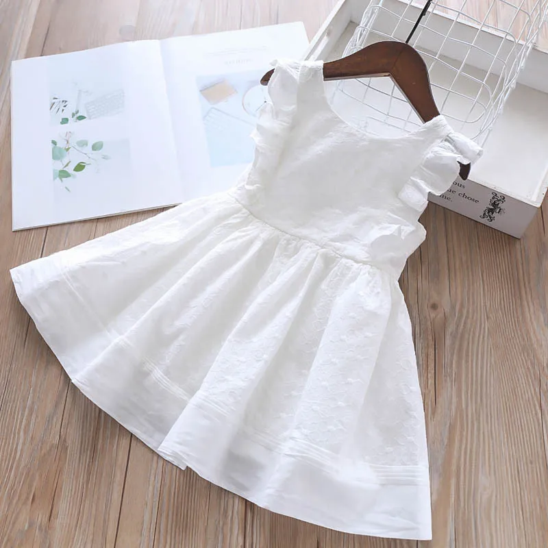 

baby modern dress summer ruffles white 100% cotton kids clothes girl fancy dress children clothes wholesale