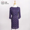 Women Floral Dress Above knee Lady Adjust Waist for 2019SS New Arrival Style