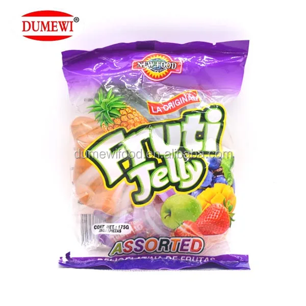 Halal Mini Bag Pack Sweet Assorted Fruit Shape Jelly Buy Fruit Shape