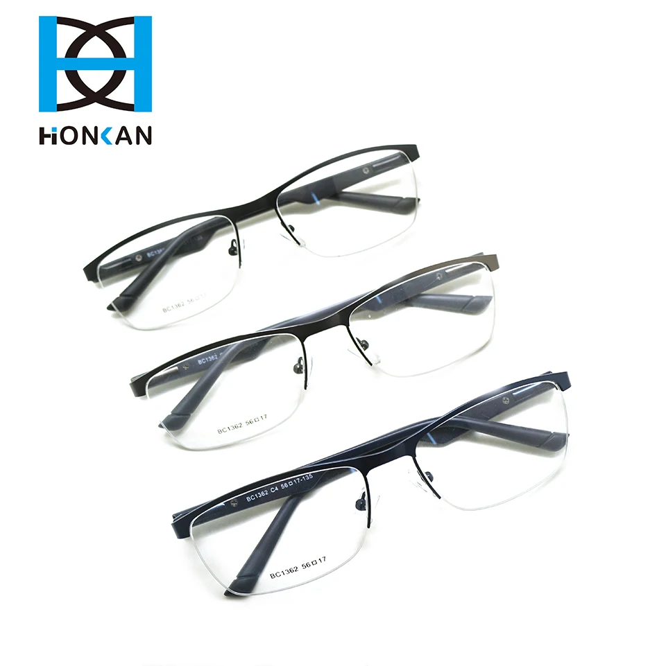 metal half frame glasses
