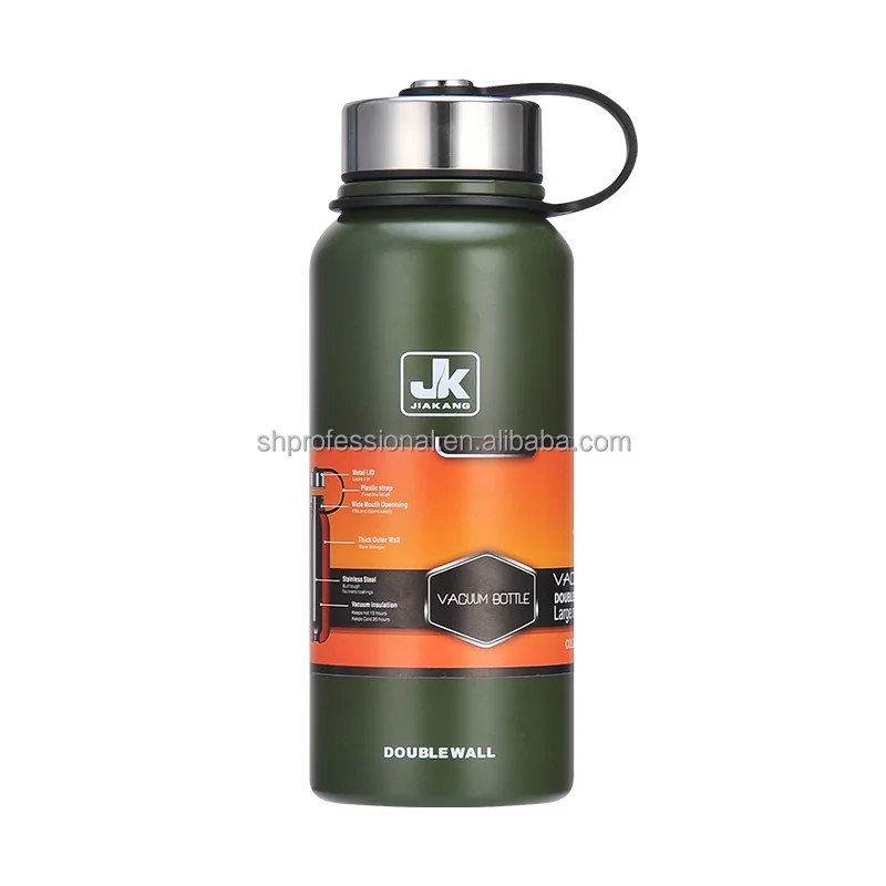 800//1100//1500ml Double paroi Sous Vide Isolé inoxydable Bouteille D/'eau Voyage