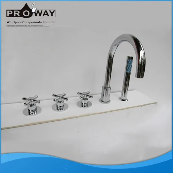 5 Pieces Whirlpool Hot Tub Shower Faucet Tap Set Bathtub Bath